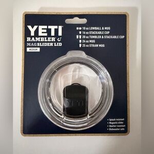 Yeti Rambler Medium MagSlider Lid - Clear and Black